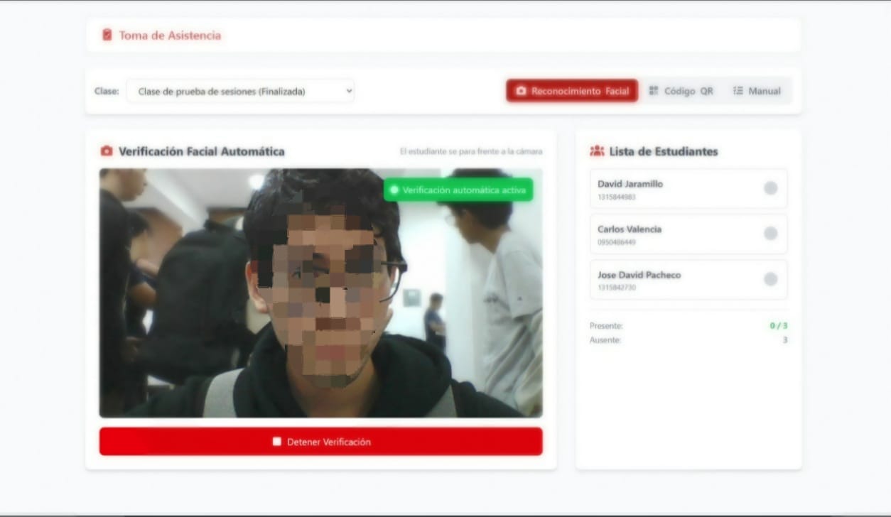 Asistencia por reconocimiento facial